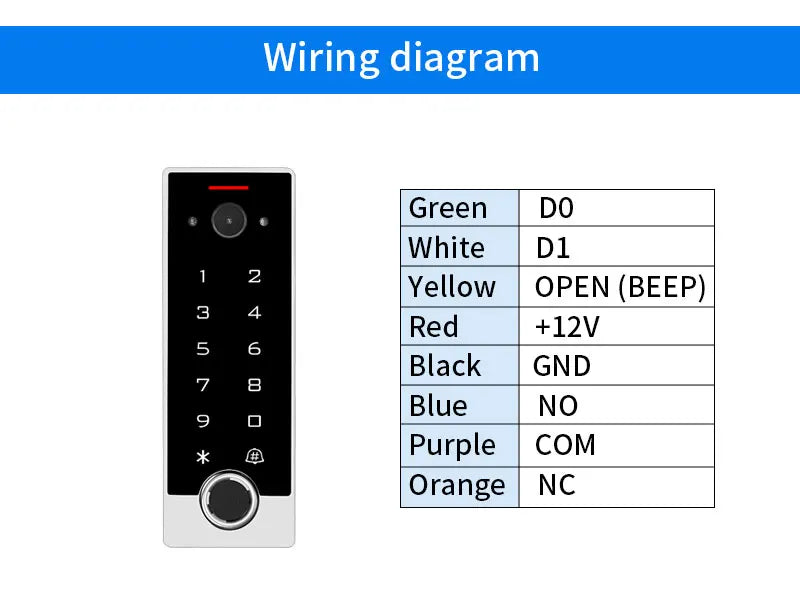 Tuya WiFi Video Intercom Doorbell to Phone Camera Home Security Door Phone Fingerprint Access Control System Pin/APP/Card Unlock