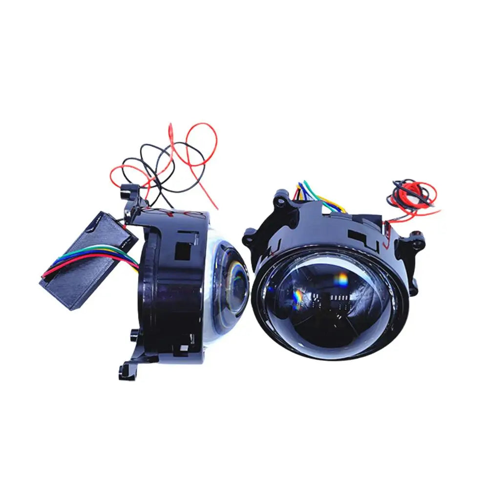 Dynamic 3 Inch Devil Eyes Lens Lights For 12v Car WIFI Control Eyes Retrofit Kits Headlight Assembly Auto Accessories