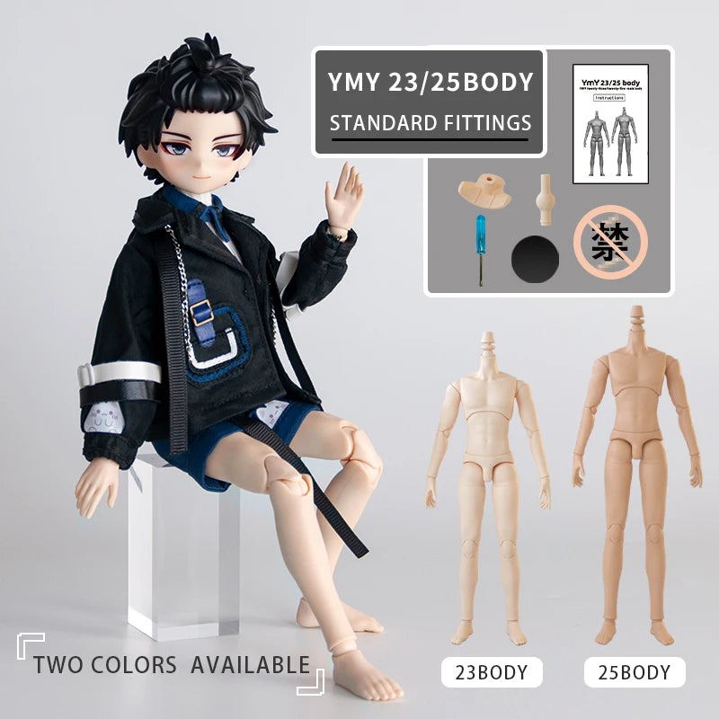 YMY23/25 male Body Joint Doll DIY Boy girl Body for obitsu 11, GSC Head, Ob22,ob23,BJD Doll Accessories Toy