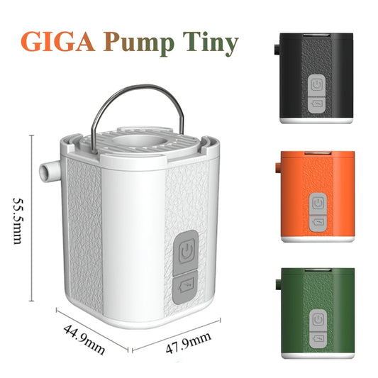 GIGA Pump Tiny Mini Electric Inflation & Deflation Pump for Air Mattresses Swimming Ring Portable Air Pump Outdoor Camping Tools