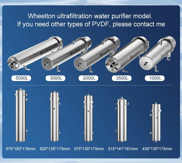 3000L/H Well Water Whole House Filtration System PVDF UF Purifier Filtration Stainless Steel 304 Drink Straight UF Filters