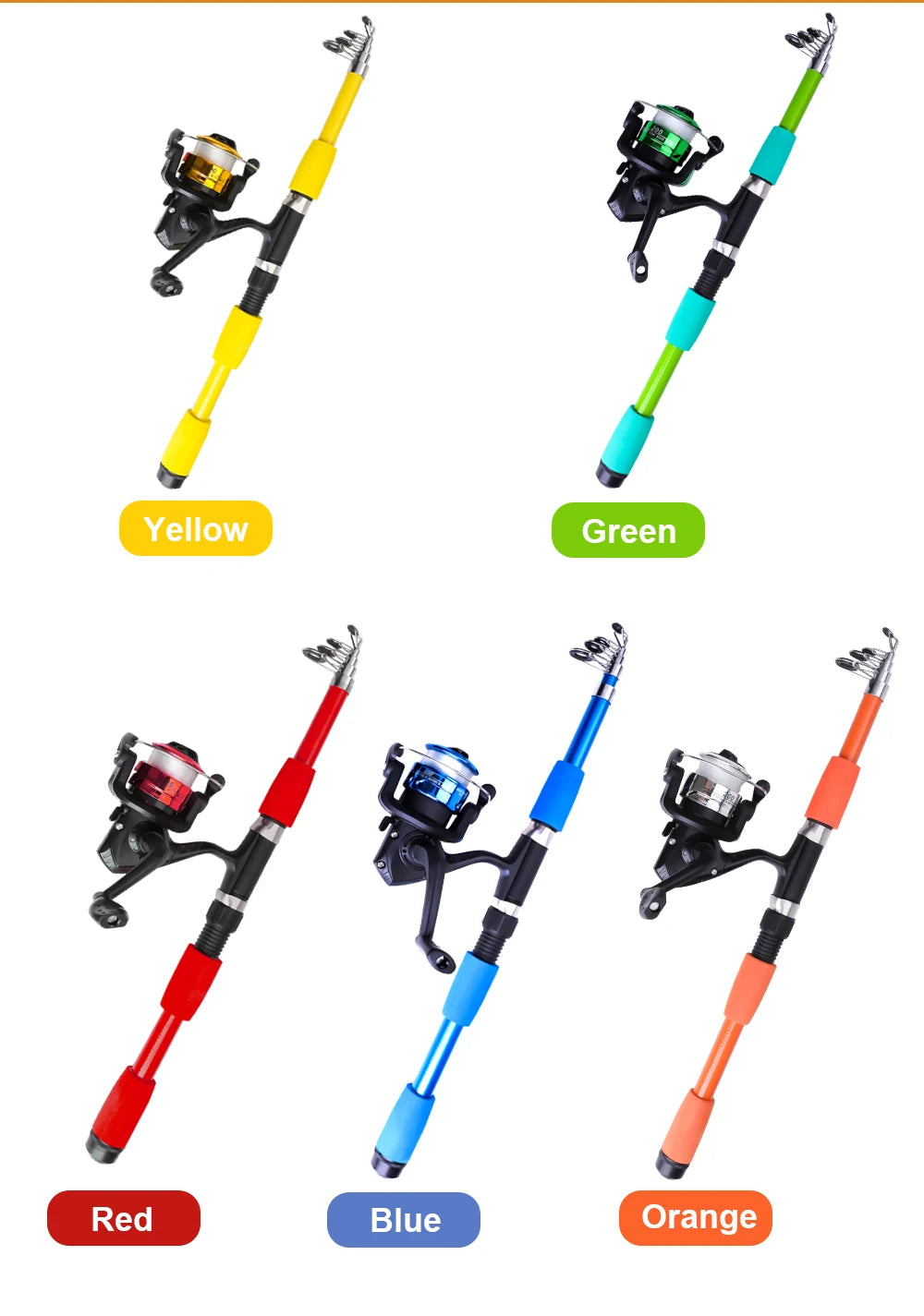 FTK 1.8/2.1m Telescopic Fishing Rod Reel Combo Full Kit Carbon Fiber Rod Pole Spinning Reel Fishing Bag Case Pesca Gear Set