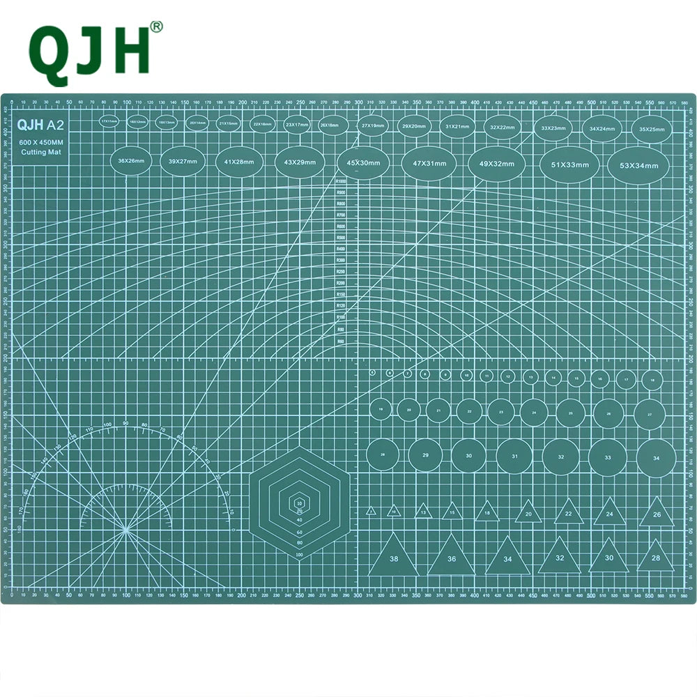 QJH 60*45cm A2 PVC Cutting Mat Board Durable Self-healing DIY Sewing Student Art Paper Engraving Pad Leather Craft Tool