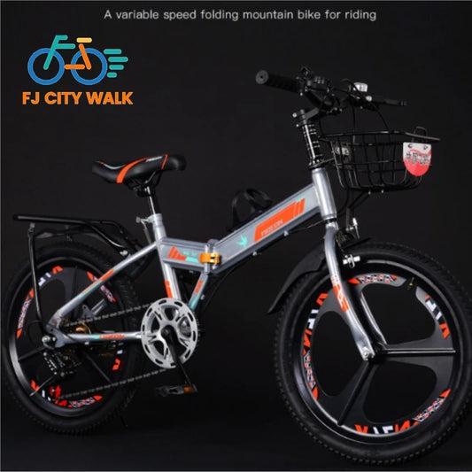 FJ Classic And Exquisite Children's Bicycles Mountain Bikes 6-18 Year Old Folding Variable Speed Single Speed Children's Bicycle