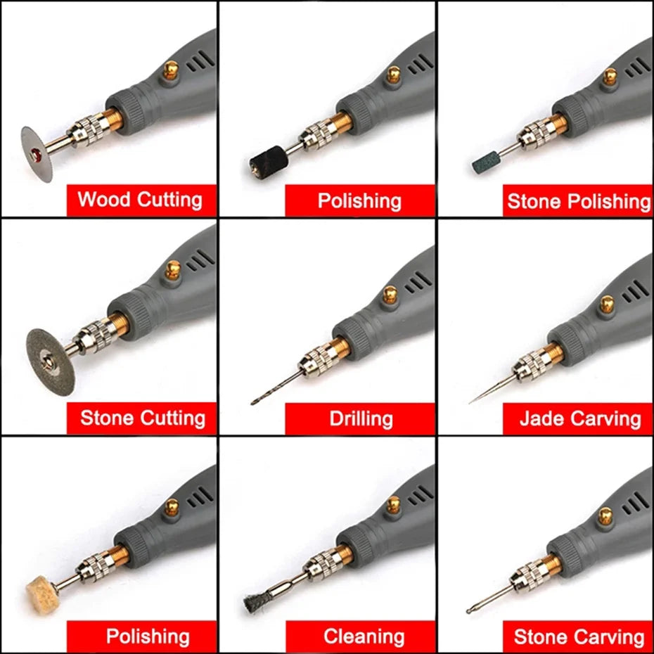 SHENHAOXU 100-240V Mini Drill Engraving-Pen Dremel-Tools Accessoraies-Set Adjustable Grinding With Multifunction power tool