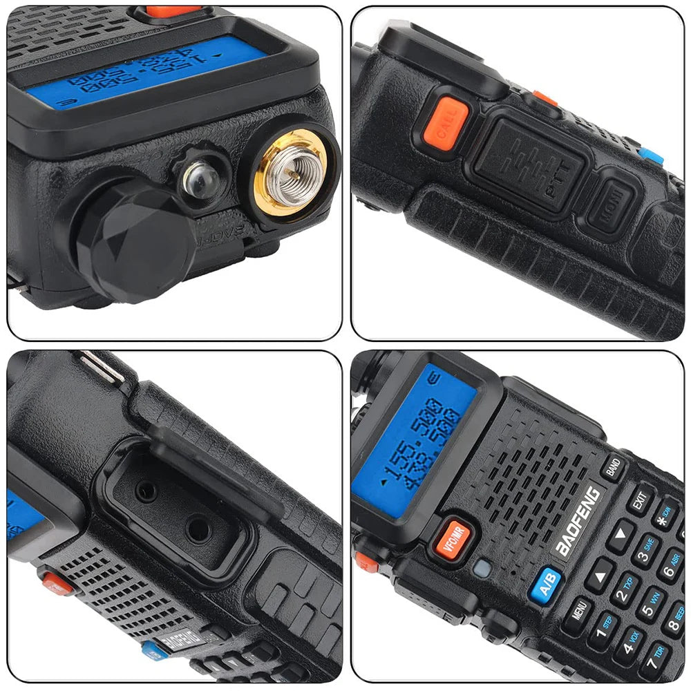 BaoFeng UV-5R Walkie Talkie 5W/8W Two Way Radio Commutator VHF/UHF 136-174MHz & 400-520MHz Station Receiver Ham Wireless Set