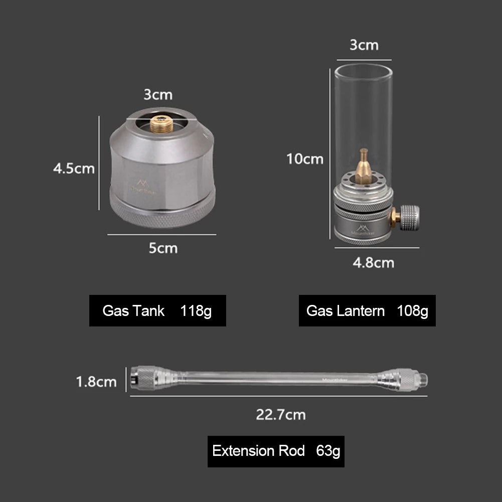 Candlelight Kit Portable Lamp Outdoor Gas Lantern Candlelight Kit Camping Lamp With Empty Tank Extension Rod