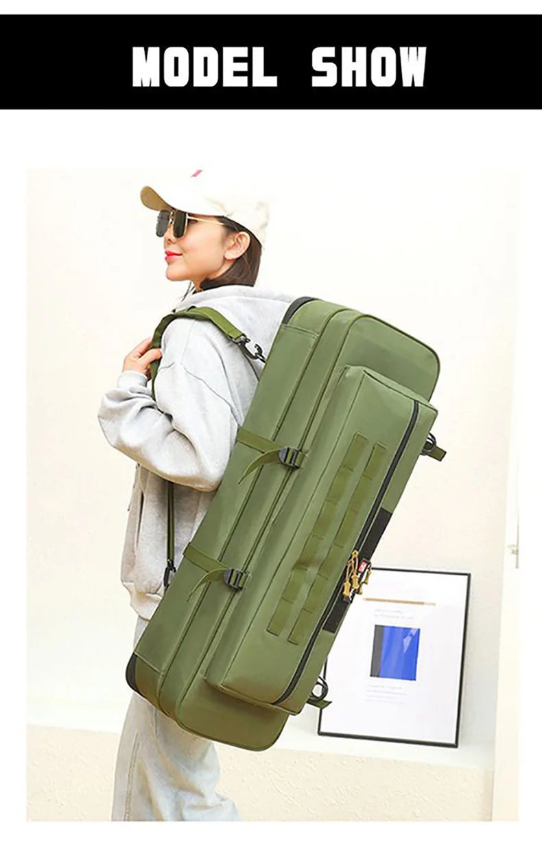 Fishing Rod Bag 70CM-130CM Multifunctional Waterproof Bags Large Fishing Reel Gear Outdoor Tactical Backpack Storage Case XA203G