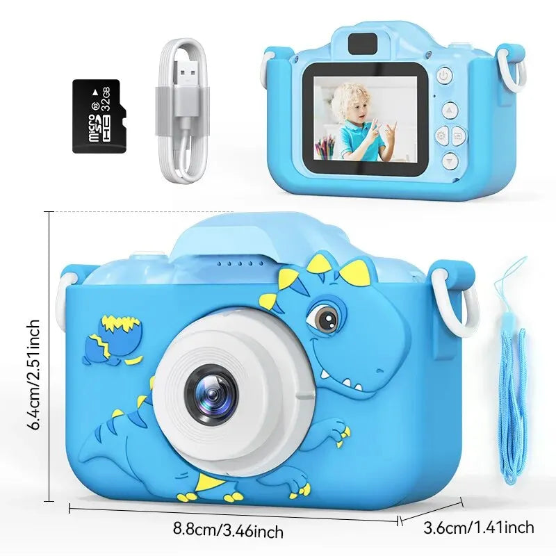 Mini Camera Kids Camera Toys For Boys/Girls, Kids Digital Camera For Toddler Video With 32G SD Card for Christmas Birthday Gifts