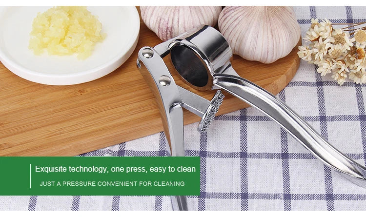 Garlic Press Mincer Stainless Steel Multifunction Crusher Kitchen Cooking Ginger Squeezer Masher Handheld Ginger Mincer Tools