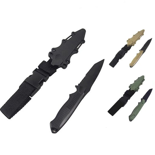 zlangsports 1:1 Tactical Airsoft Rubber Knife Military Training Martial Arts CS Cosplay Halloween Soft Knives Dagger Model