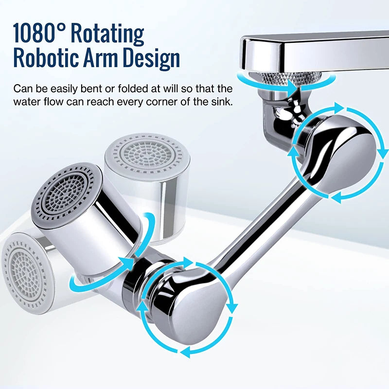 1080° Rotation Filter Faucet Aerator Copper Tap Saving Water Nozzle Kitchen Universal Faucet Bubbler Anti Splash Head Extender