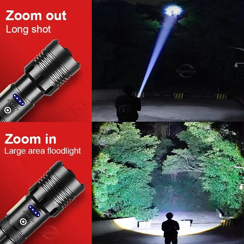 Super XHP130 Powerful Led Flashlights Work 12H High Power Torch Light Rechargeable Tactical Flashlight 18650 Usb Camping Lamp