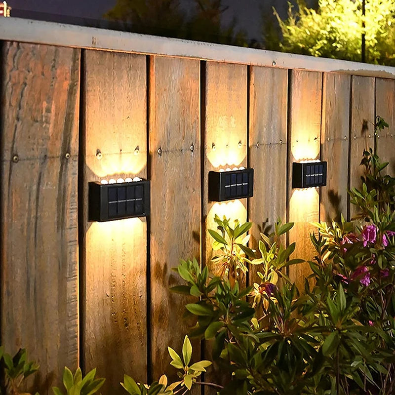 Solar Wall Lights Outdoor Warm/White Solar Wall Mount Porch Lamp Up And Down Lighting For Garden Street Landscape Balcony Patio