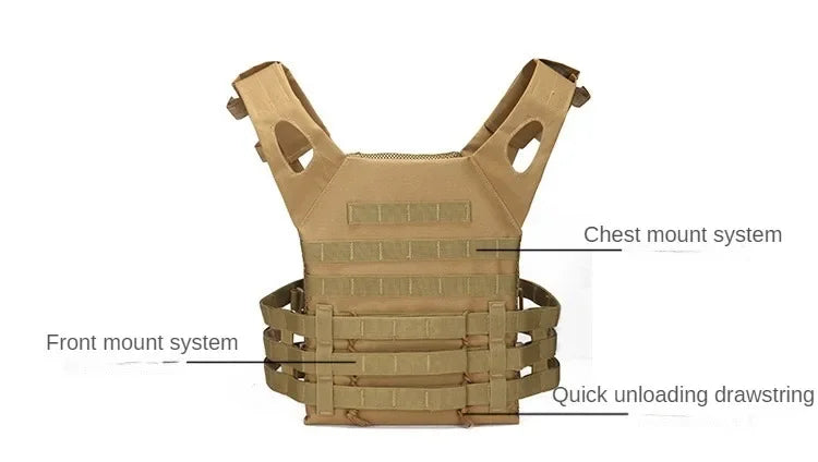 Nylon Tactical Vest Body Armor Hunting Carrier Airsoft Accessories Combat MOLLE Camo Vests