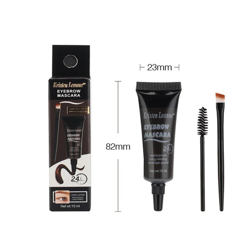 Waterproof Eyebrow Cream with Eyebrow Brush Natural Eyebrow Enhancers Gel Long Lasting Black Brown Wild Eyebrows Tinted Makeup