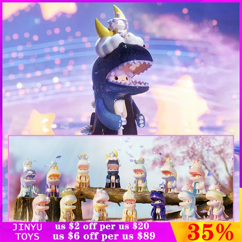 Original Dinosaur Girl Dream Series Blind Box Trendy Toys Cute Anime Figure Desktop Ornaments Collectible Children Birthday Gift