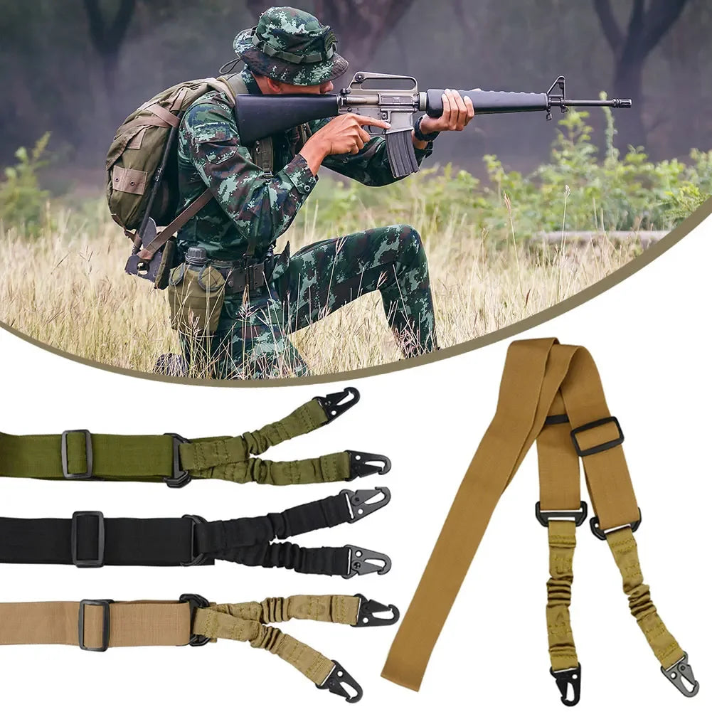 Tactical 1/2/3 Point Sling Shoulder Strap Outdoor Rifle Sling Shoulder Strap Metal Buckle Belt Hunting Accessories Tactical Gear