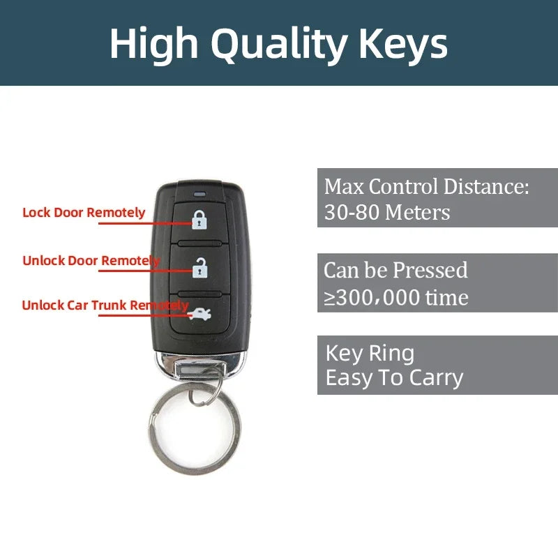 Universal Car Door Lock Trunk Release Keyless Entry System Central Locking Kit Remote Control Car Accessories With Bluetooth