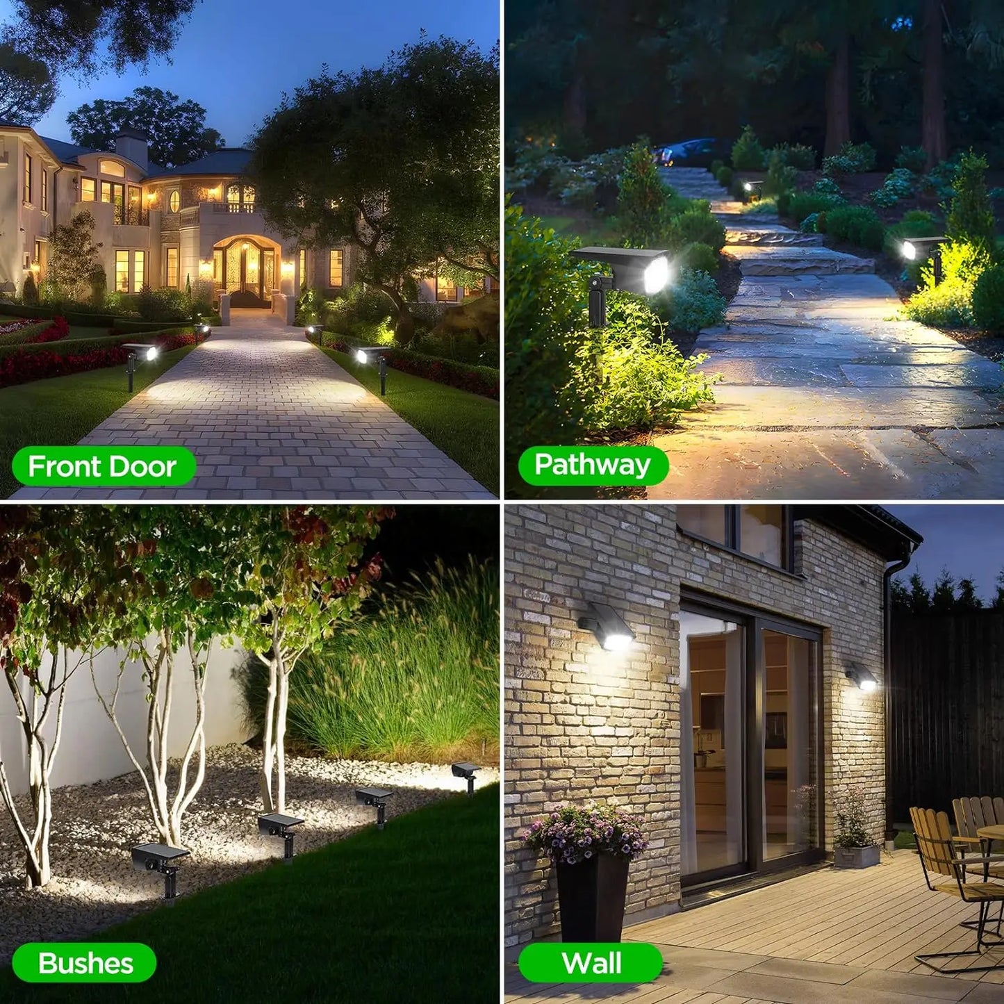 76LED Solar Spotlights Outdoor Motion Sensor Garden Landscape Light Waterproof 3 Modes Solar Lawn Lamp for Yard Pathway