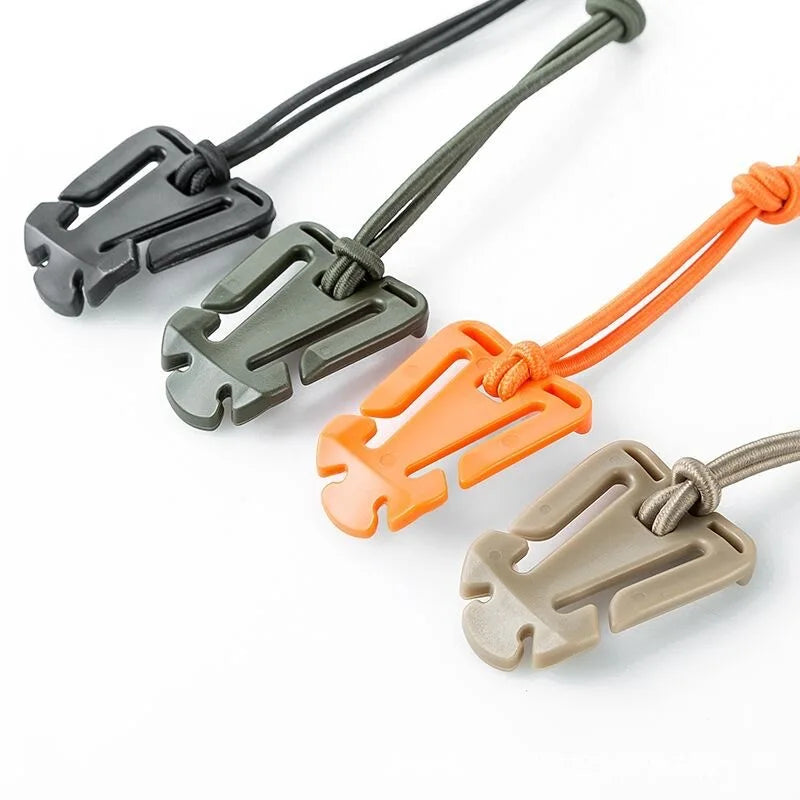 10pcs Molle Attachment Clips Molle Web Dominators Elastic Strap Tactical Gear for Outdoor Hydration Tube Backpack Management