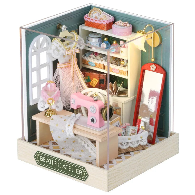 Miniature Wooden Dollhouses Kit Gift Toys Roombox Doll House Furniture Box for kids children birthday gifts Bedroom Decorations