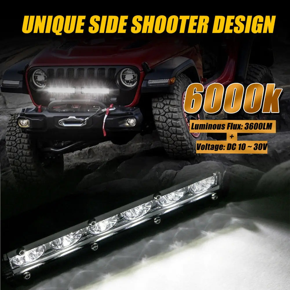 7" 18w Spotlight Led Work Light Bar Lamp 3600lm 6000k Driving Fog Light For Off Road Vehicle 4wd Car Truck