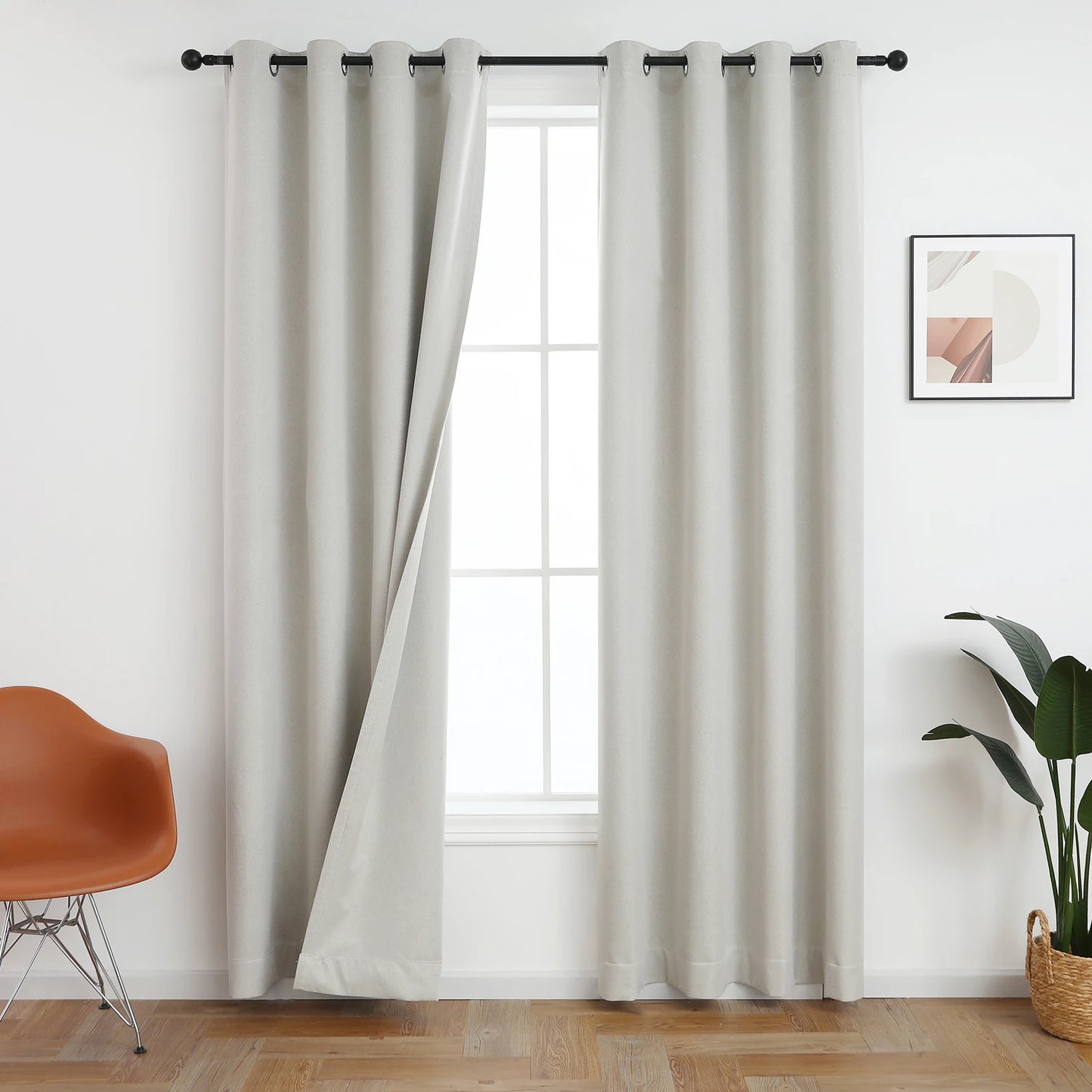 310cm Height Custom Made 100% Blackout Soundproof Curtain Blackout Faux Linen Curtains For Bedroom Living Room Drapes Window