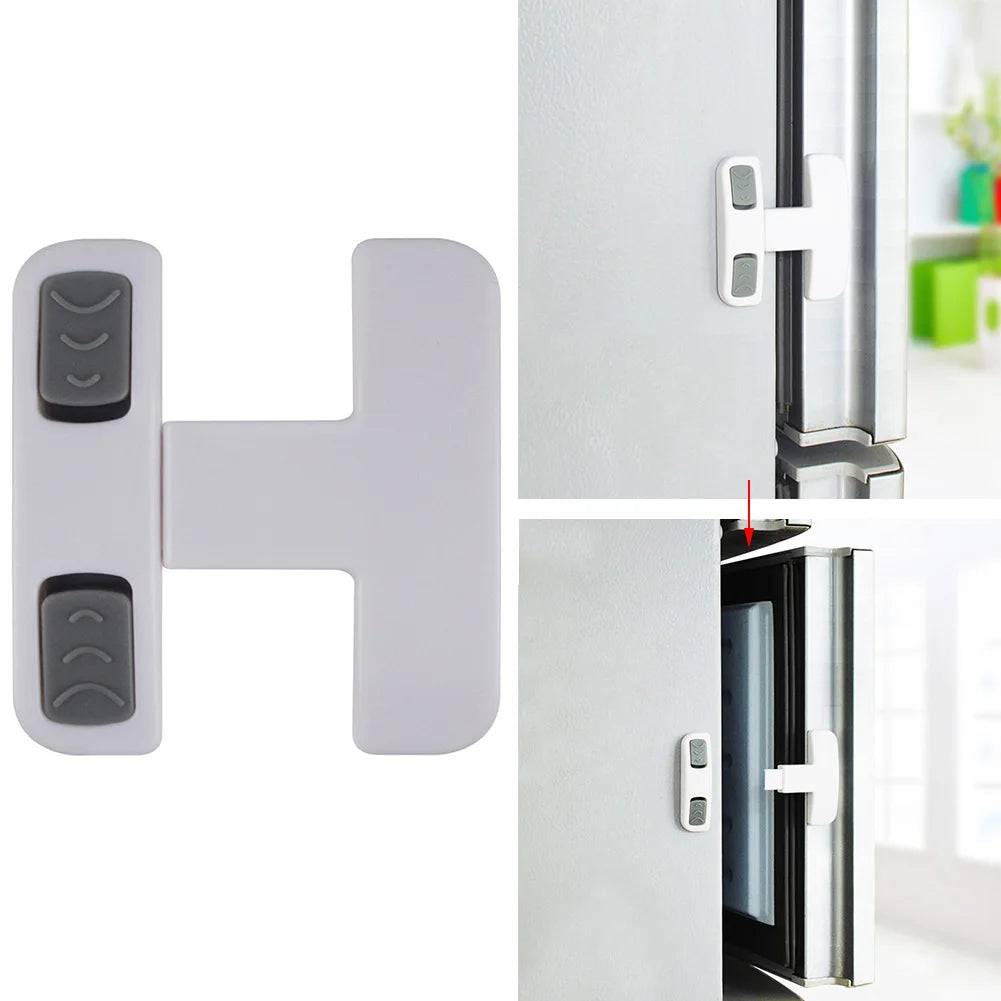 Window Restrictor Security Kids Back Glue Child Safty Cabinet Easy Install Freezer Door Refrigerator Key Fridge Lock Practical