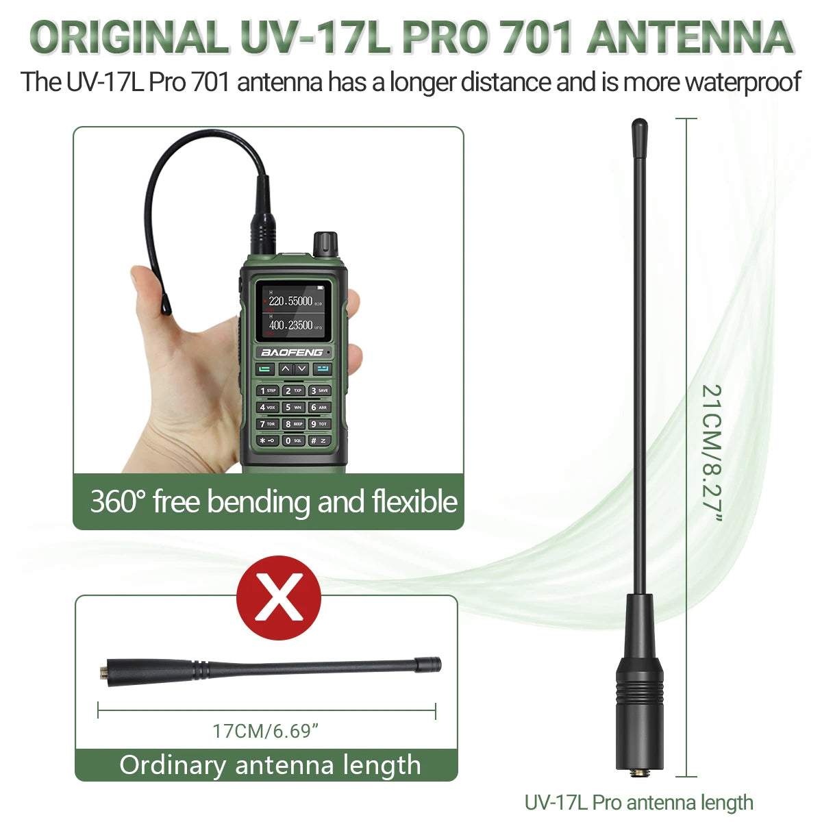 Baofeng UV-17 Pro V2 Wireless Copy Frequency Tri Band Waterproof Powerful Walkie Talkie Long Range UV-5R UV S9 Two Way Radio