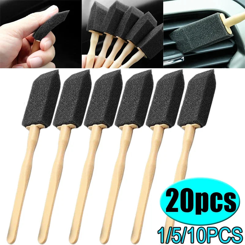 Car Air Outlet Sponge Cleaning Brush Interior Detailing Dust Removal Brushes Conditioner Grille Cleaner Brush Auto Accessories