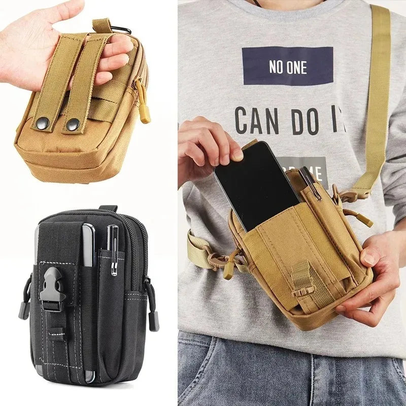 Tactical Molle Waist Pouch Outdoor Hunting Camping Men EDC Tool Bag Utility Gadget Organizer Vest Pack Purse Mobile Phone Case