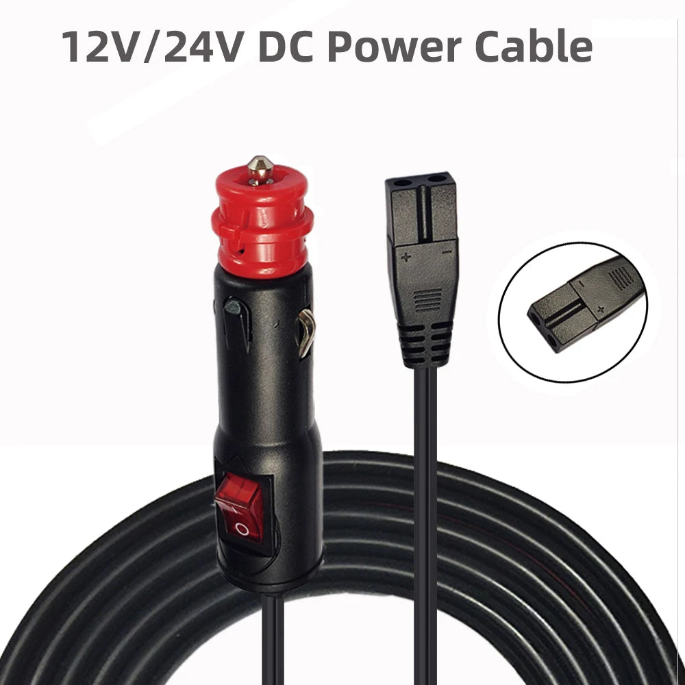 12V Refrigerator DC Power Cord Cable 2 Pin Lead Cable Plug Wire For 12V Car Fridge Freezer Portable Car Refrigerator Fridge