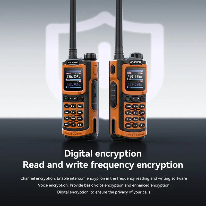 BAOFENG AD-20 Long Range Walkie Talkie Full Band Analog/Digital Wireless Copy Frequency Digital Encryption Record Two Way Radios