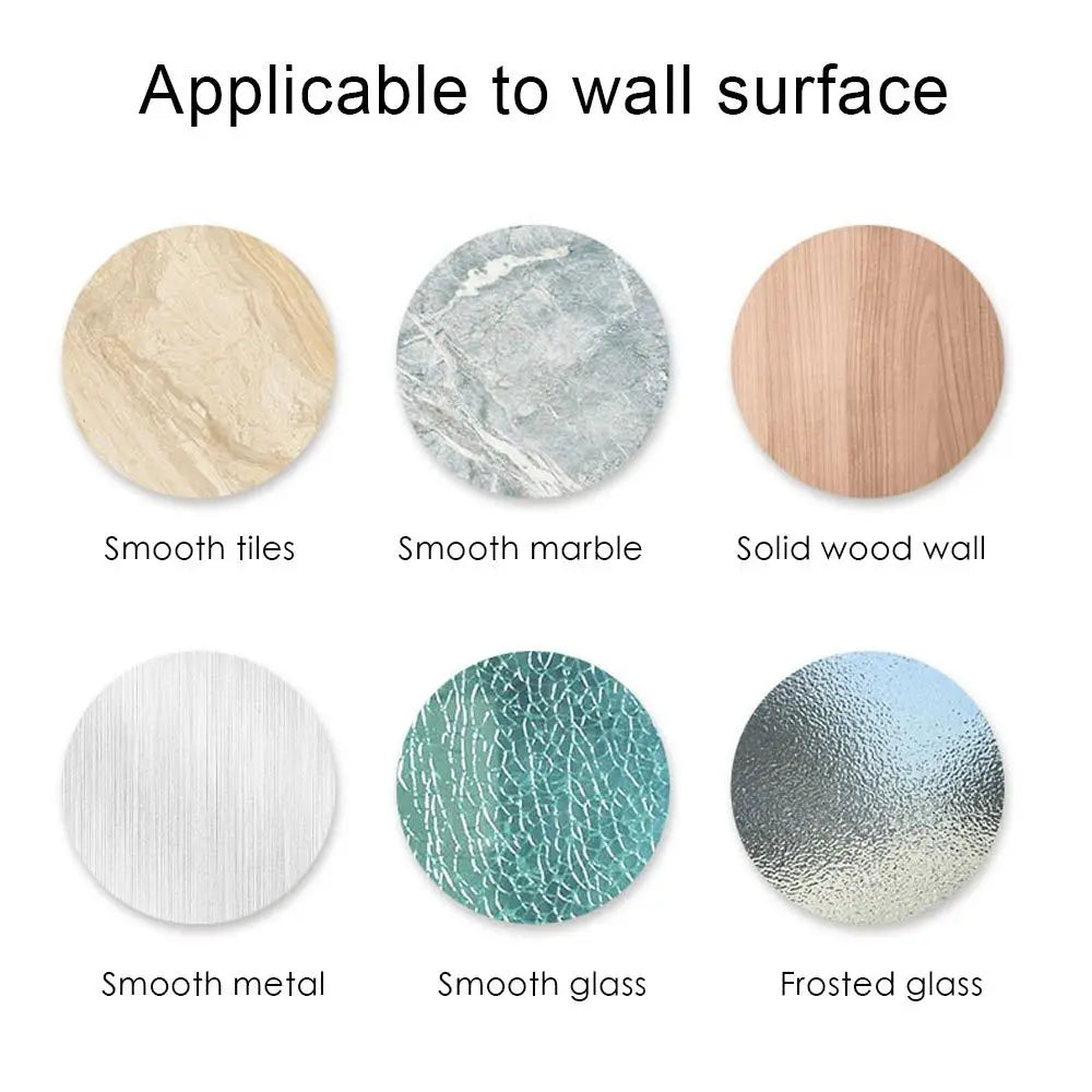 Plastic Self Adhesive Wall Hang Round Vacuum Suction Folding Makeup Supplies Vanity Mirror Shave Mirrors Bath Mirrors