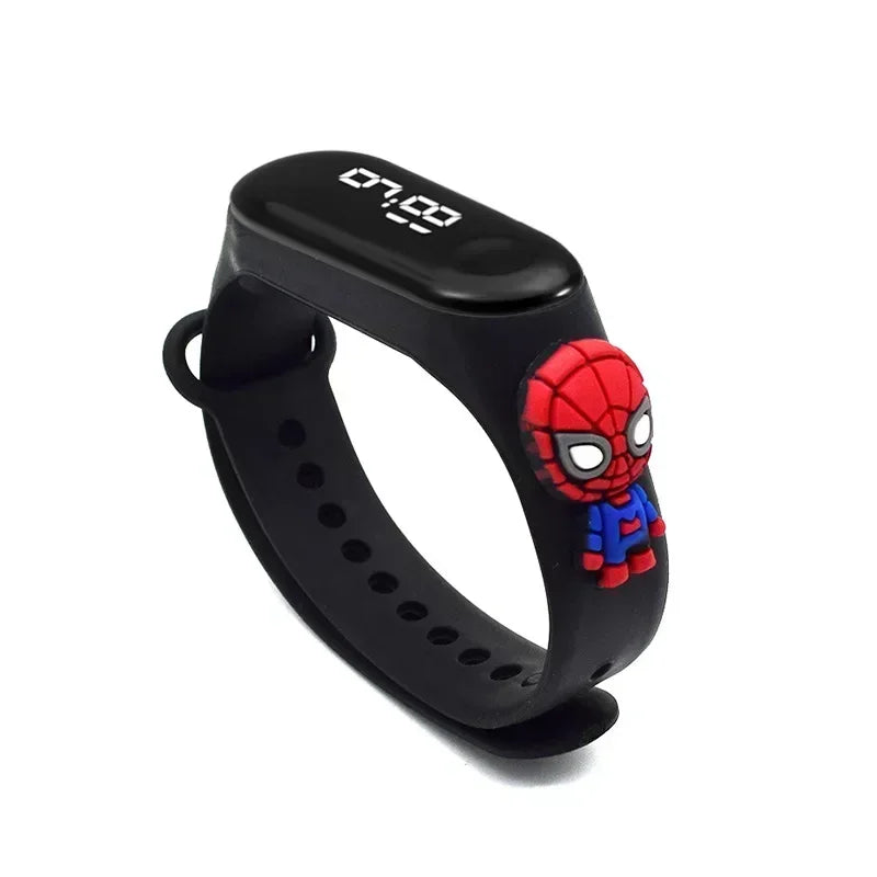 Disney Stitch LED Waterproof Kids Digital Watch Spiderman Hulk Children kawaii Watch Sports Touch Electronic Animation Kids Gift