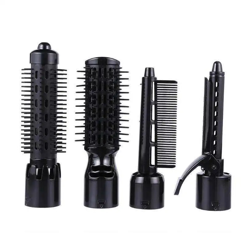 Portable electric hot air comb 4-in-1 hot air comb one-step hair dryer and curling iron fast straightener Hot air comb