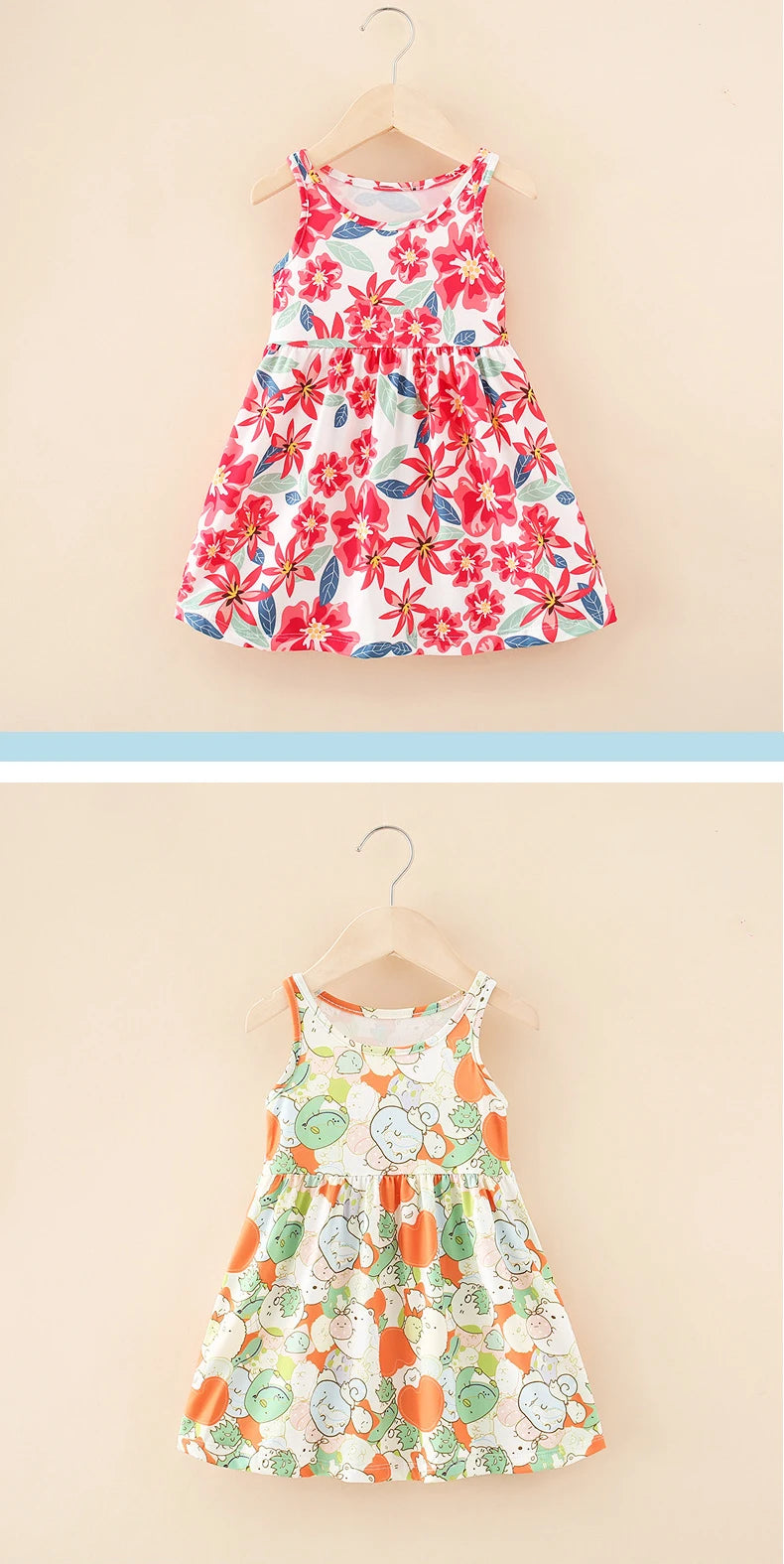 Cute Summer Children Clothing Girl Dresses Kids Dresses Clothes for Girls Party Princess Fashion Outfit Cartoon Beach Dress