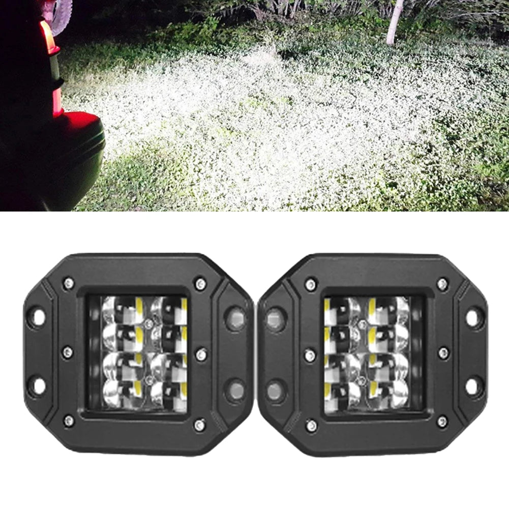 LED Work Light Bar Off Road 12V 24V LED Pods Light Bar Off-road Vehicle Modified Front And Rear Bumper Embedded Spotlights