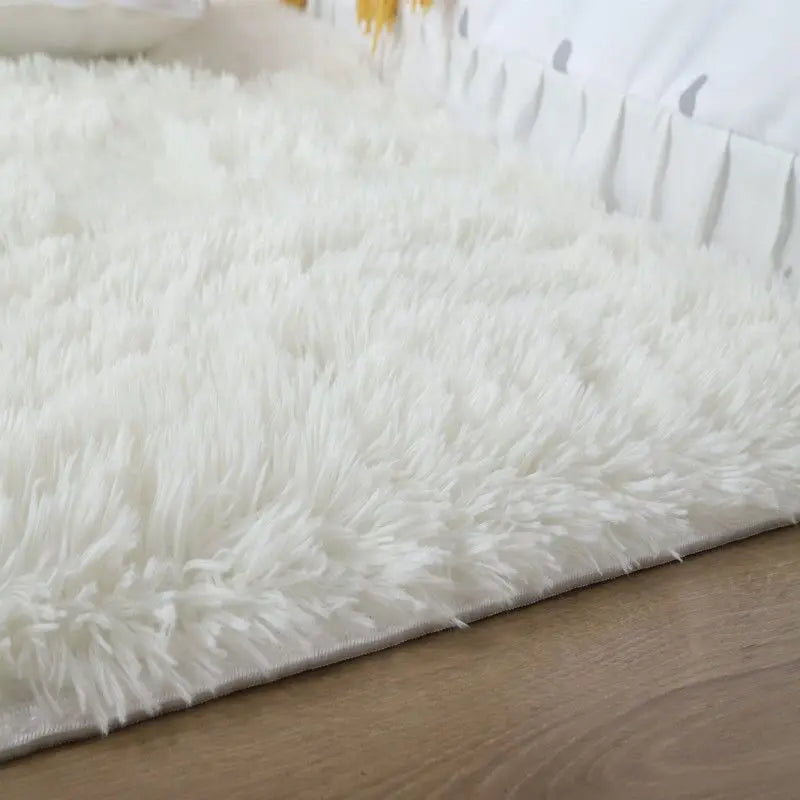 Soft Area Rugs For Bedroom Fluffy, Non-slip Tie-Dyed Fuzzy Shag Plush Soft Shaggy Bedside Rug, Tie-Dyed Living Room Carpet