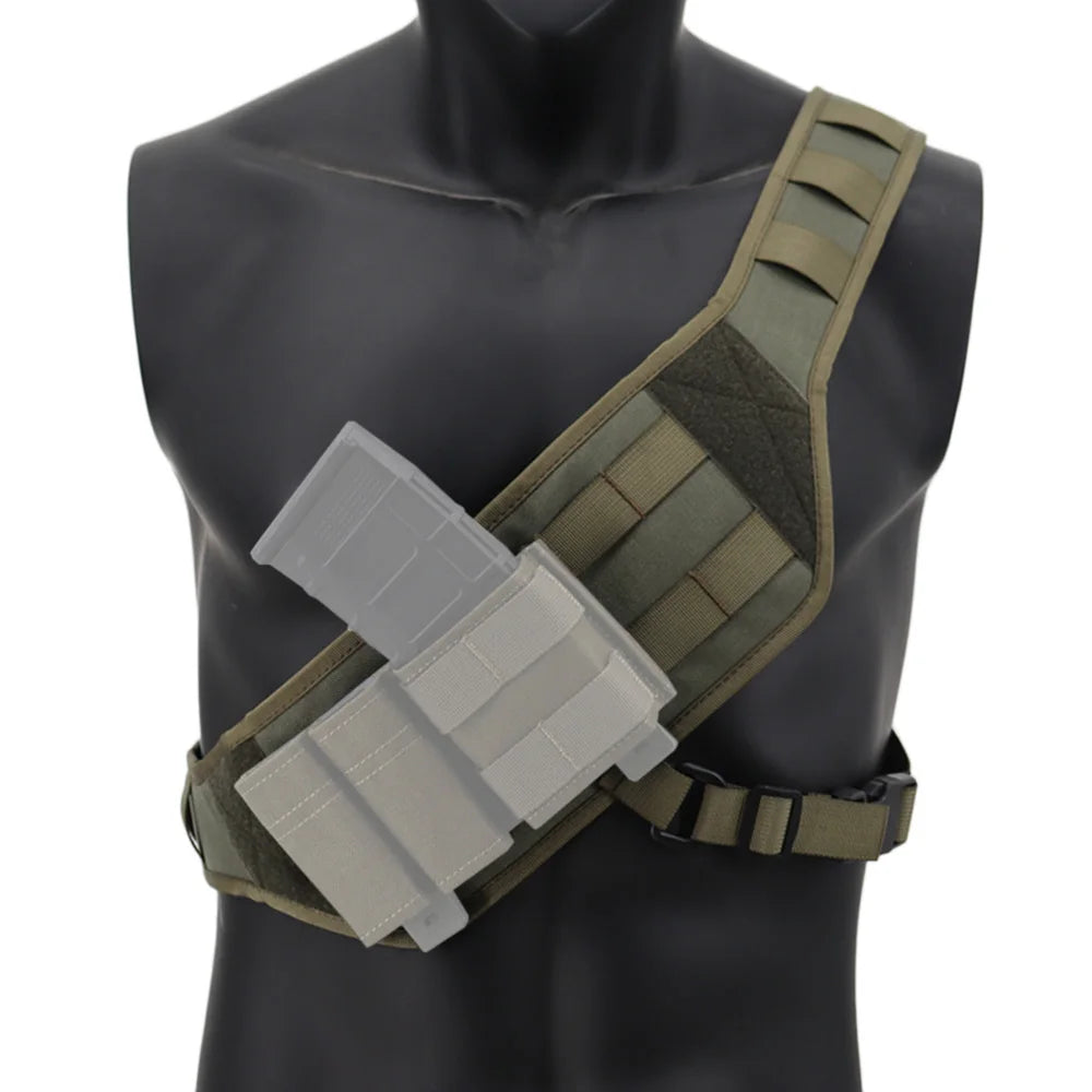 NEW Bandoleer Minimalist Chest Rig Tactical Bandoleer Platform Chest Strap Shoulder Strap Adjustable Nylon Gear Vest