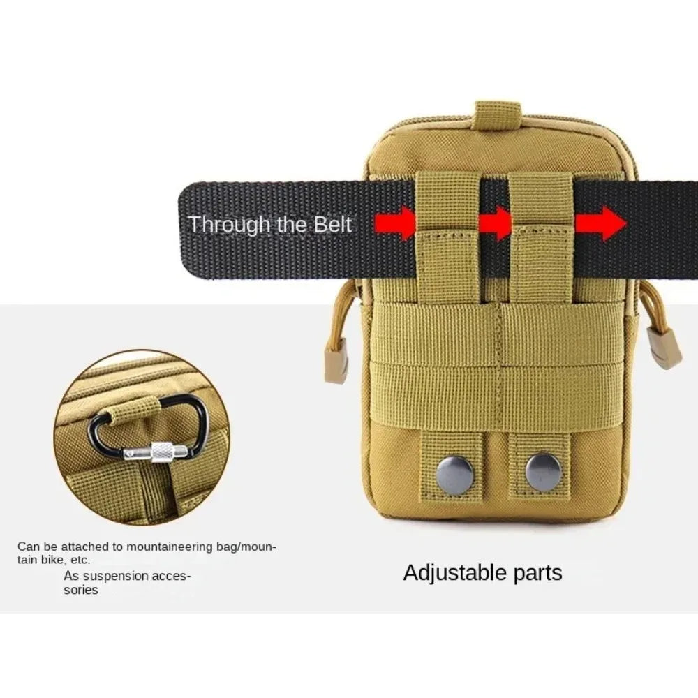 Tactical Molle Waist Pouch Outdoor Hunting Camping Men EDC Tool Bag Utility Gadget Organizer Vest Pack Purse Mobile Phone Case