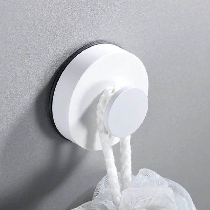 Black/white Vacuum Suction Cup Hooks Punch Free Bath Sucker Hook Wall Hook Hanger Glass Kitchen Bathroom Hooks for Towel Handbag