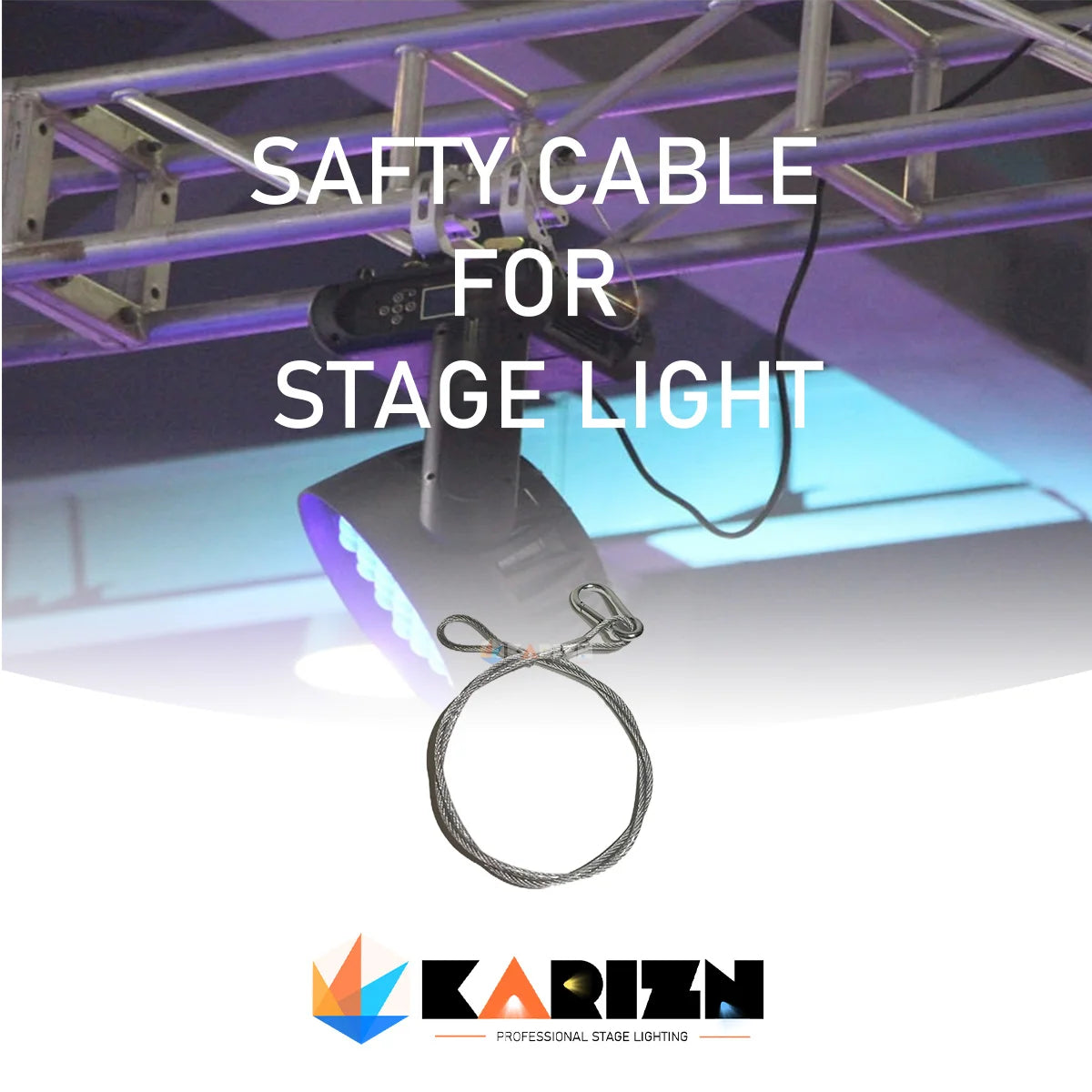 1-40 Cables Safety Ropes Security Cable Safety Cable Steel Wire Stage Light Equipment Led Bar Par Light Maximum