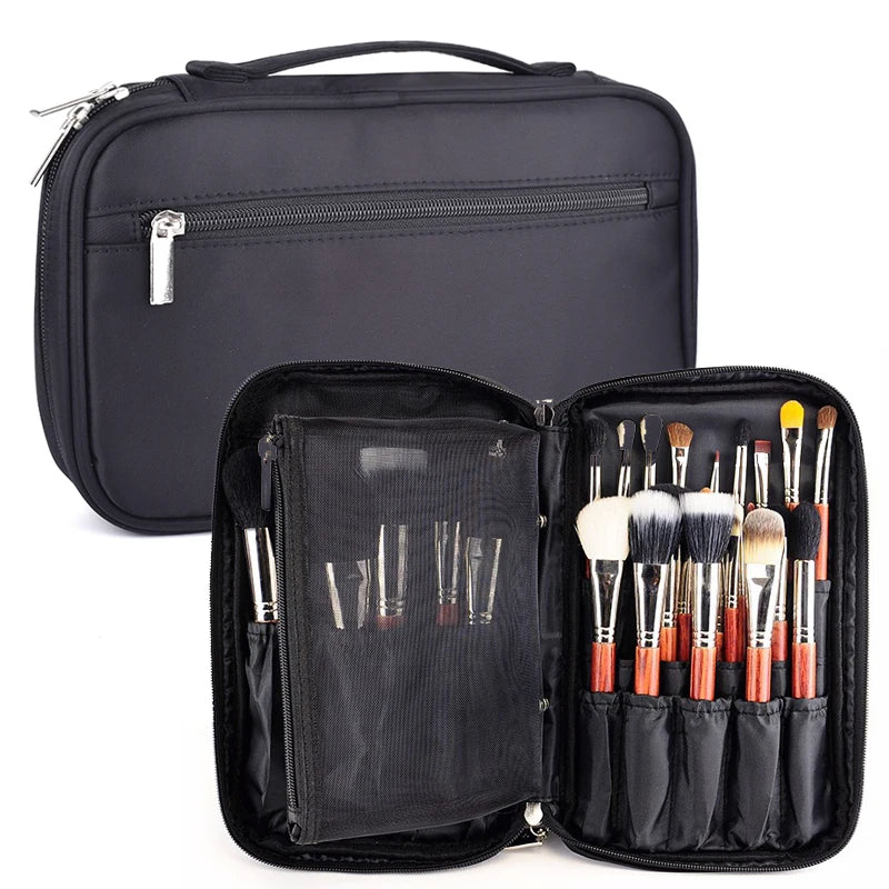 Professional Women's Makeup Brush Bag Organizer Female Travel Cosmetic Toiletry Case for Beauty Tools Wash Accessories Pouch