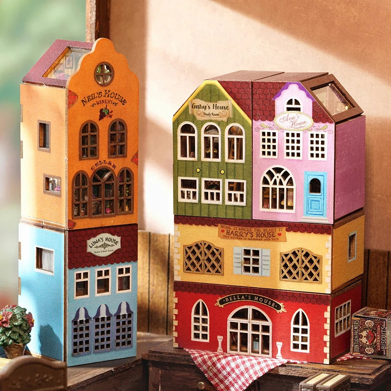 New Diy Mini Home Dollhouse With Furniture Light Miniaturas Doll House Casa Miniature items For Toys Birthday Gifts