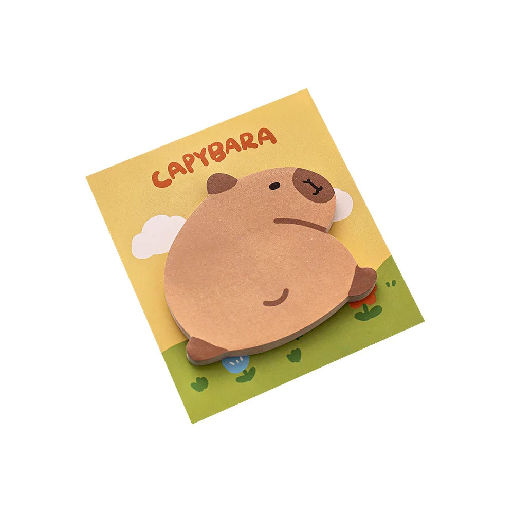 Capybara Sticky Notes, Cute Sticky Notes, Student Cartoon High-looking Sticky Notes Kawaii Memo Pad  Stationery  Stationary