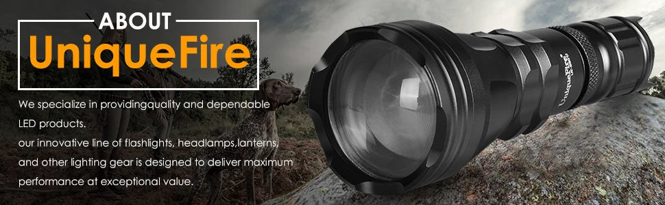 UniqueFire 2001D LED Vcsel IR 940nm 850nm Hunting Flashlight Fresnel Lens Zoom Night Vision Dimmer Swtich Torch Max.1000 Meters