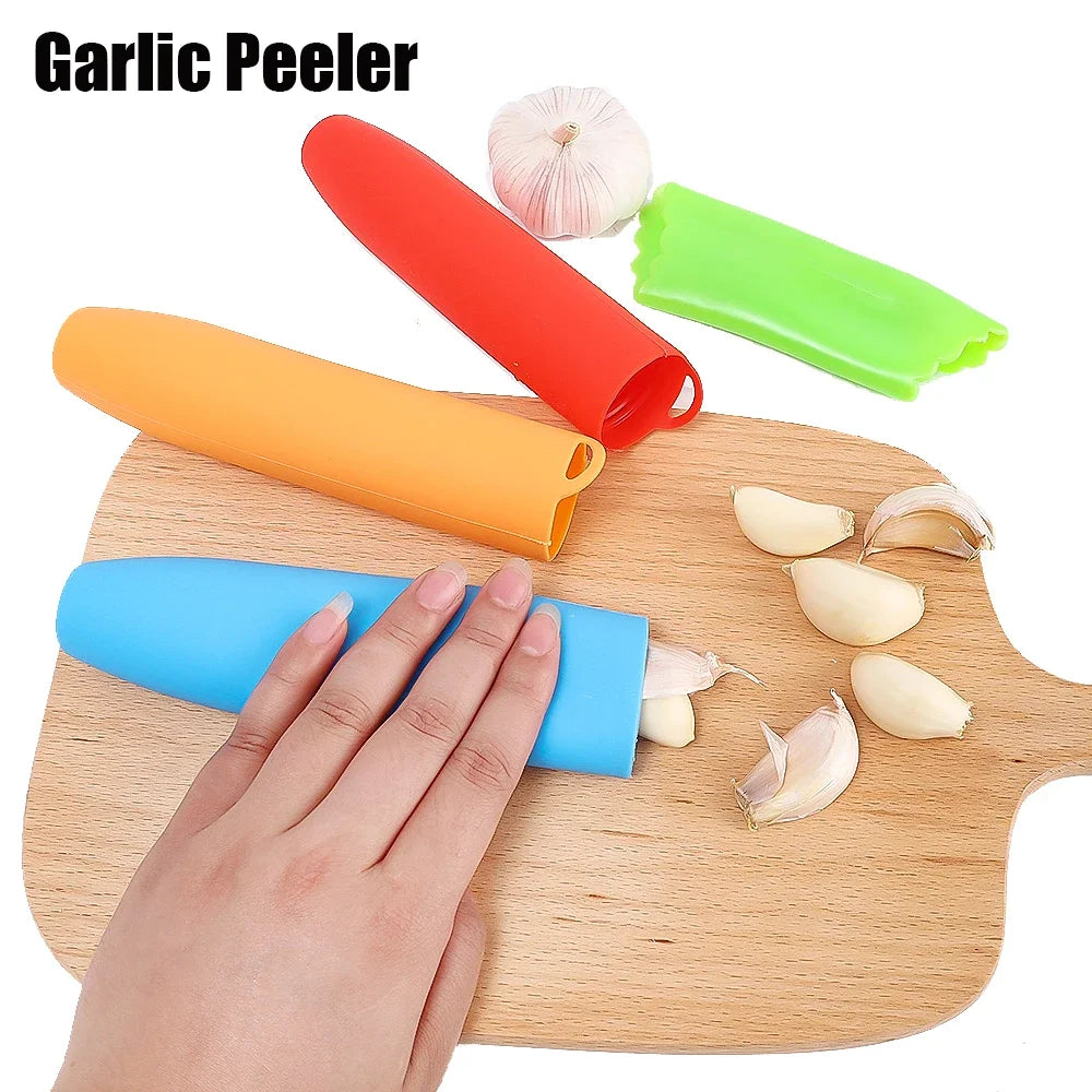 Silicone Garlic Peeler Practical Garlic Roller Stripper Peeling Vegetable Fruit Tools Household Creative Kitchen Gadgets Tools