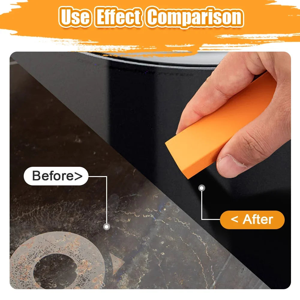 Rubber Limescale Eraser Faucet Rust Remover Scratch Wiper Bathroom Kitchen Washable Cleaning Tool Reusable Home Household Sponge